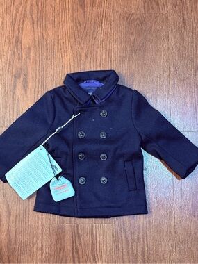NWT Aston Martin Baby Navy Peacoat, Tagged 06